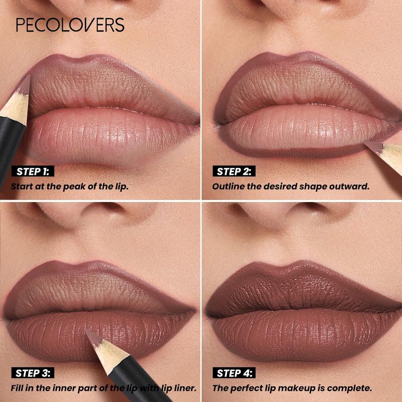 3pcs/Set Velvet Texture Lip Makeup Set Nude Lip Liner, Lip Gloss & Lip Oil Set, Waterproof & Matte Finish, 3-in-1 Long-Lasting Nude Lip Makeup Kit for Women