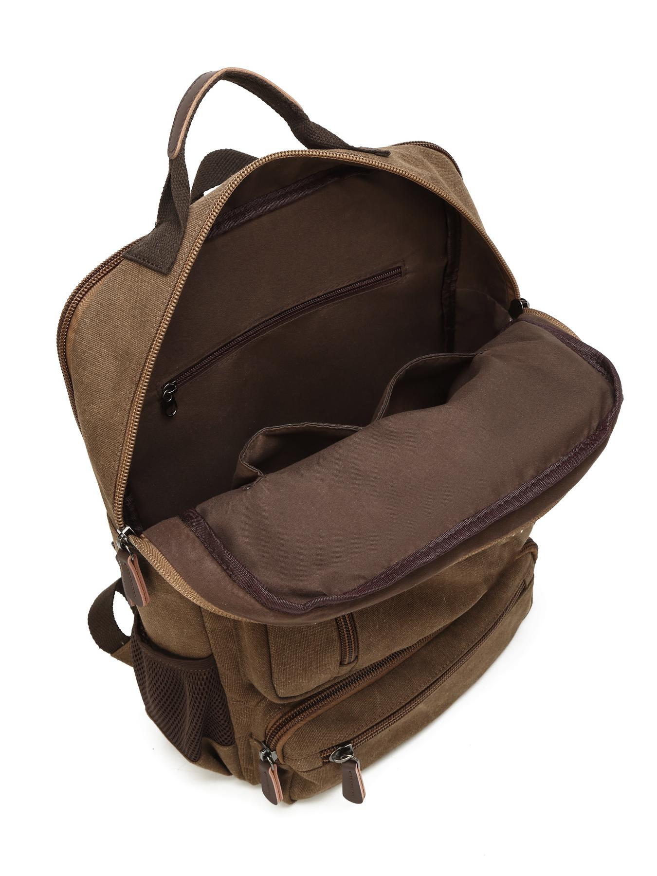 Canvas, Large Capacity, Multiple Pockets, Durable Design, Suitable for Students and Daily Use, Casual Style, Backpack for School