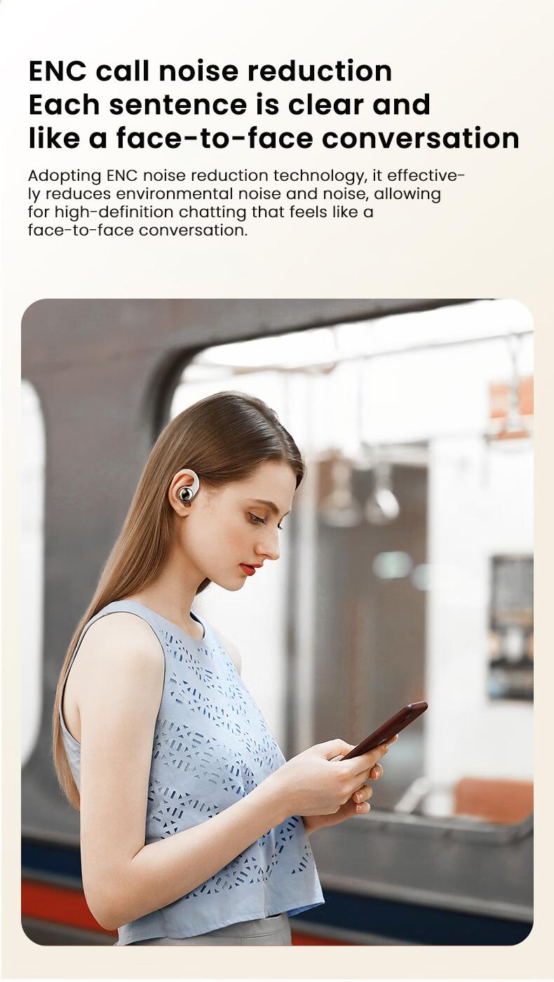 MINISO X81 Open Wireless Bluetooth Headset OWS Ear-hook Sports Earphone Noise Reduction Waterproof HIFI Sound Quality Bag Style Headphones With microphone