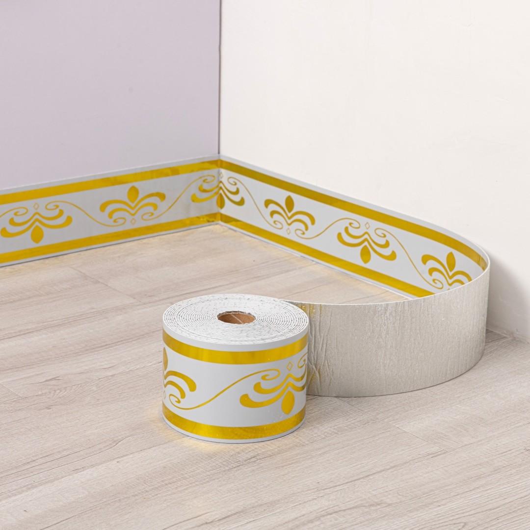 3.94 inches × 196.85 inches Luxury Self-Adhesive Baseboard Corner Protector, Super Strong Adhesion — Integrated Edge Protection for W Corners, Ceilings, and Countertops | Easy DIY Installation