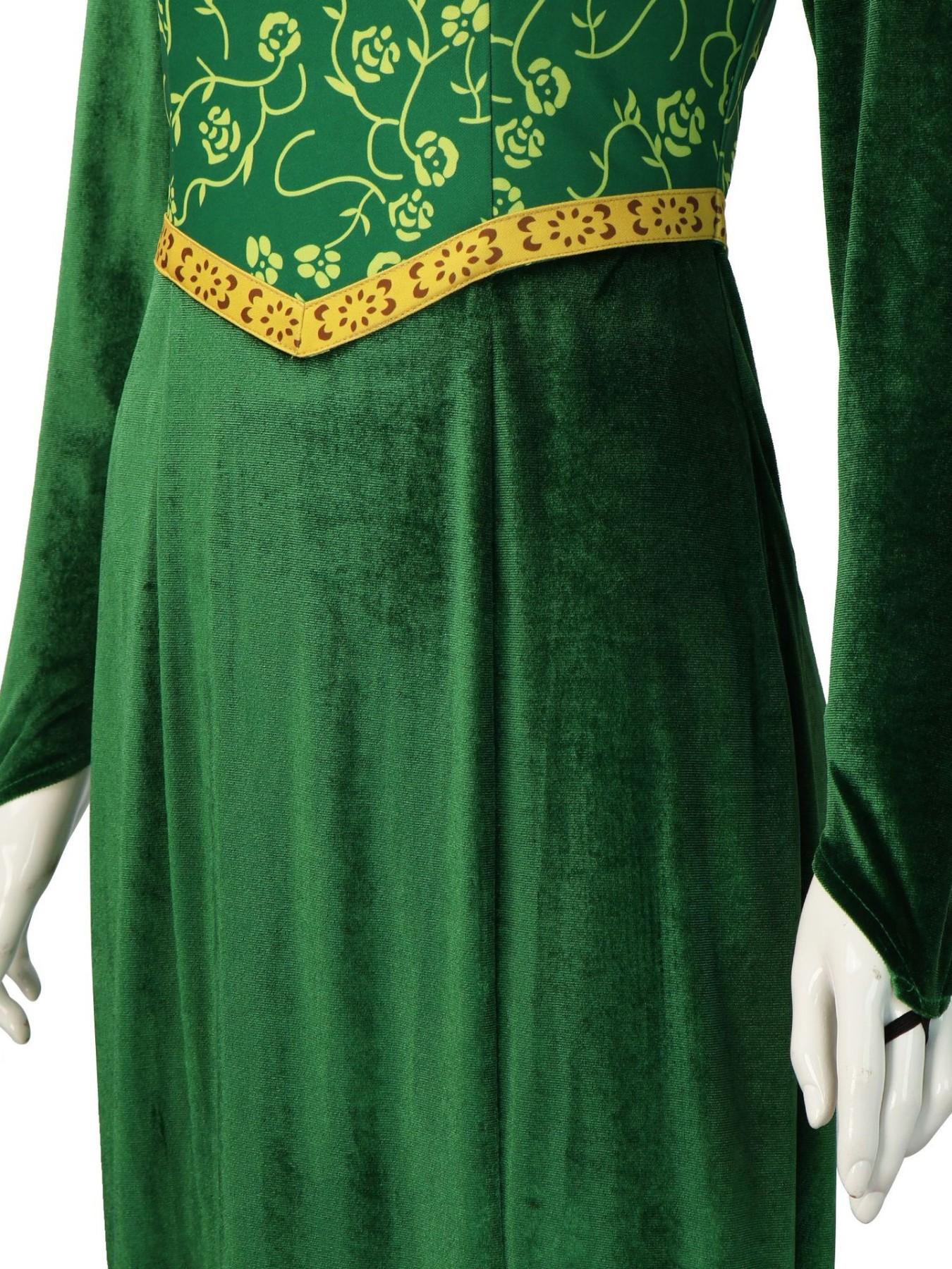 Anime Princess Dress Fiona Dress Shrek Cosplay Costume Halloween Fancy Fantasy Party Suit Roleplay for Adult Women