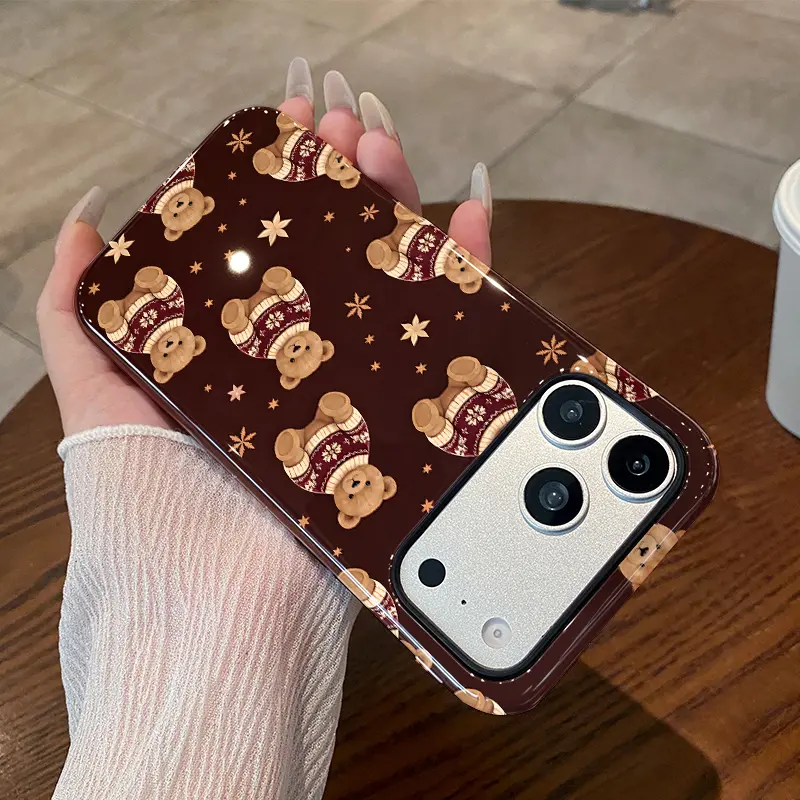 2-in-1 Protective Glossy Case for iPhone 18 17 16 15 14 13 12 11 Pro ...