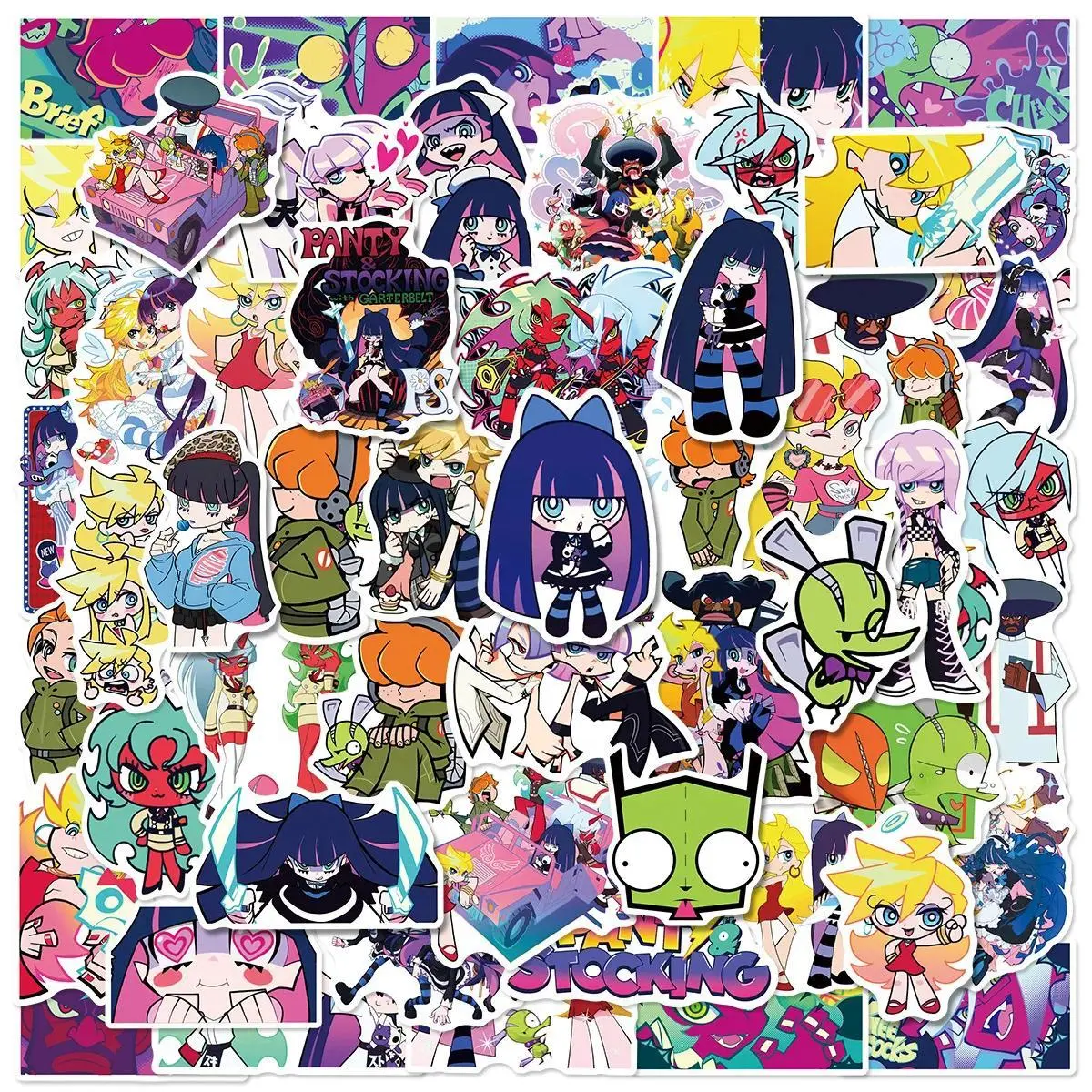 2026 hot item 50Pcs Panty Anarchy Stickers Panty Stocking With Garterbelt DIY Stickers Scrapbooking Phone Luggage  Waterproof Decals Popular stickers