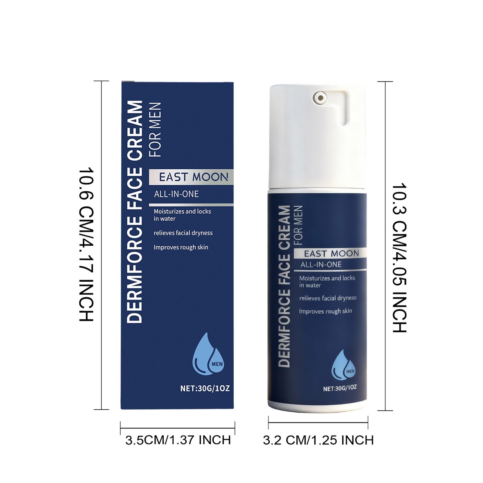 East Moon Men's Moisturizing Cream, Hydrating Smoothening Rich Nourishing Care, Moisture Retention Skin Care Cream for Men