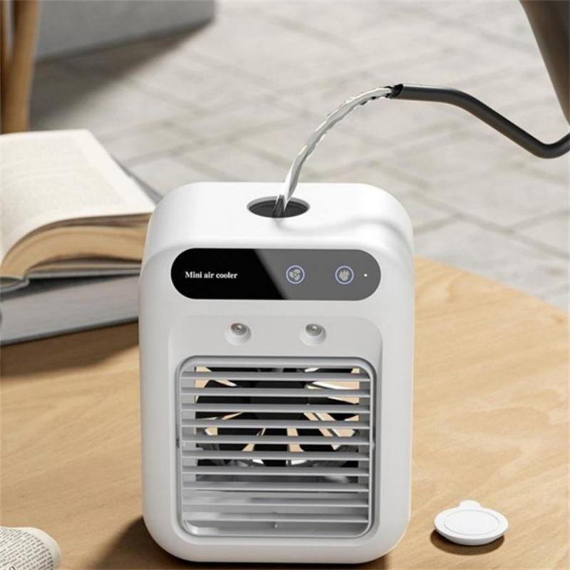 【Summervibes】BougeRV Portable Air Cooler Fan 3 in 1 Rechargeable Fan with 2 Mist Speeds and Powerful Wind, Mini Multifunctional Cooling Fan for Bedroom, Office, Camping 【Summervibes】BougeRV Portable Air Cooler Fan 3 in 1 Rechargeable Fan with 2 Mist Speeds and Powerful Wind, Mini Multifunctional Cooling Fan for Bedroom, Office, Camping