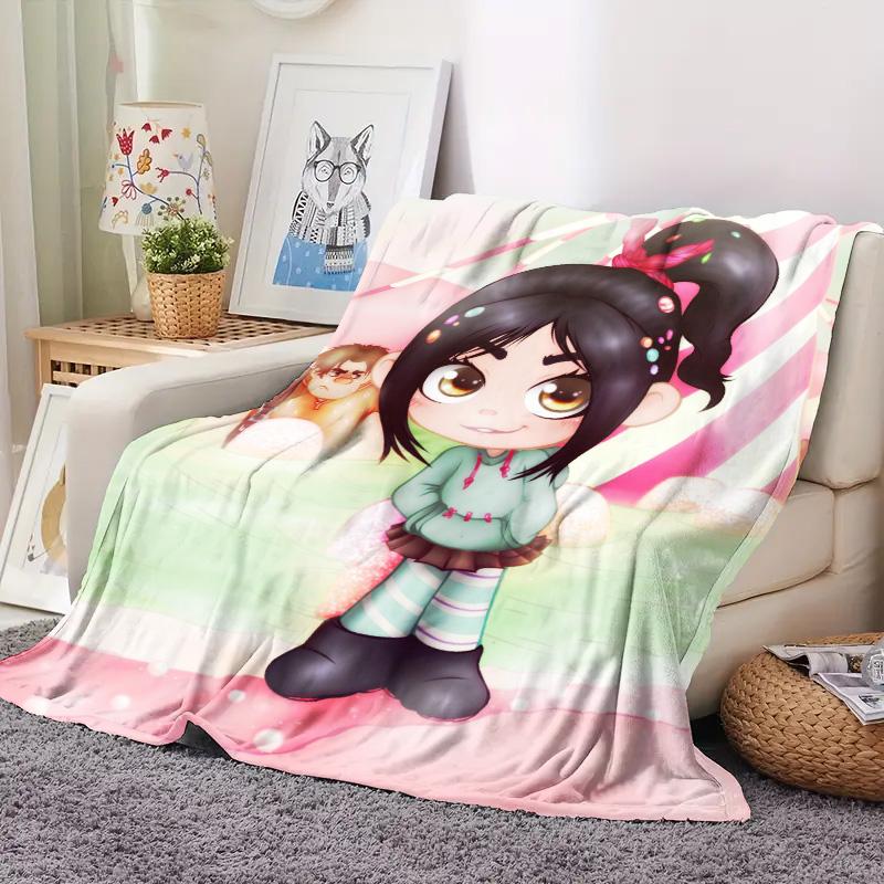 Sweet Vanellope Theme Prints Soft and comfortable home blankets, Cartoon pattern blanket, perfect Christmas gifts for friends and besties. Super soft heat-pressed blankets. Y251212357