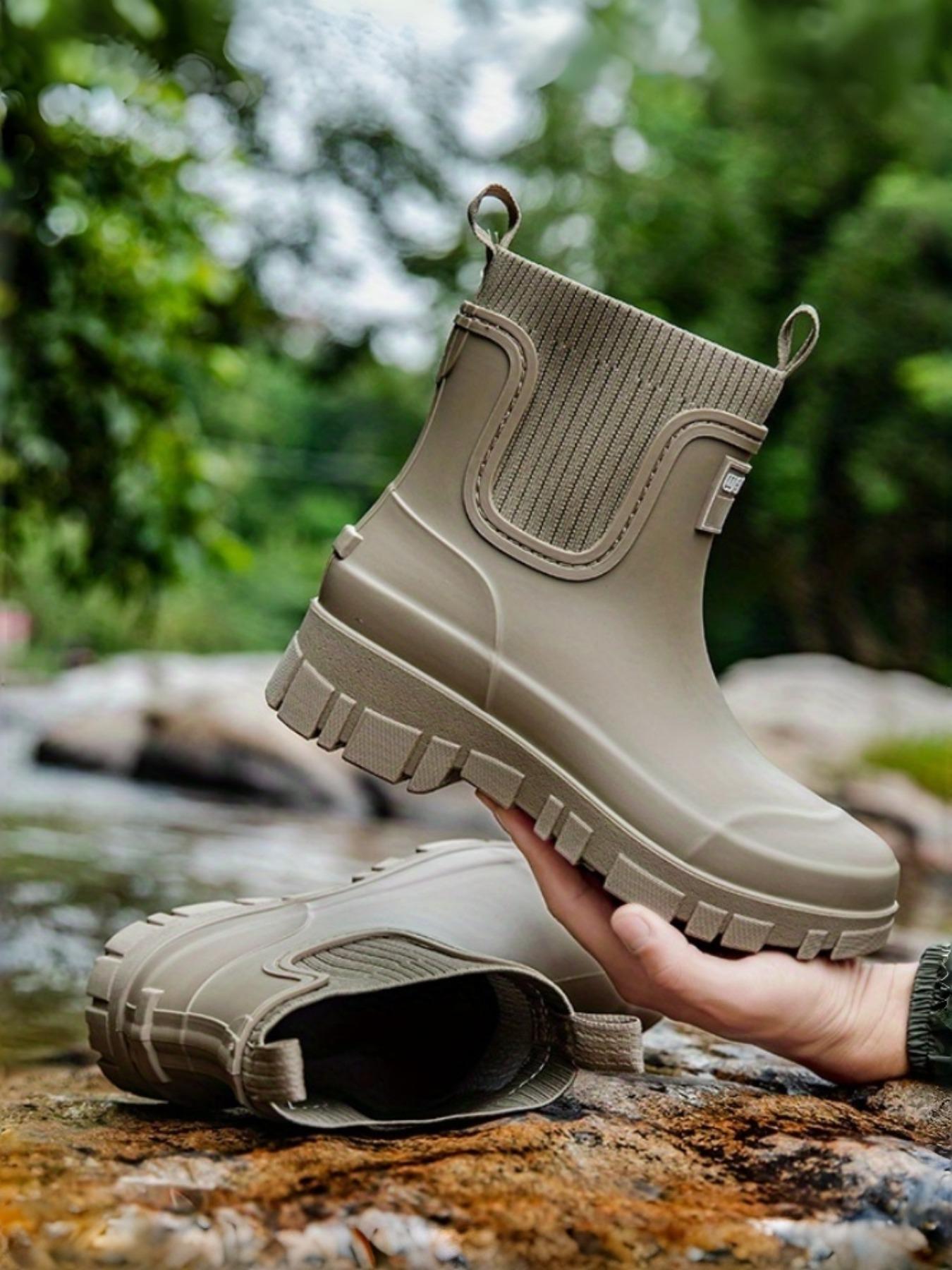 All-Weather High-Quality Rain Shoes, Rain Boots, Waterproof Boot, PVC Sole and Upper, Comfortable Insole Ankle Support, Suitable for Rainy Days, Commuting, Hiking, Fishing
