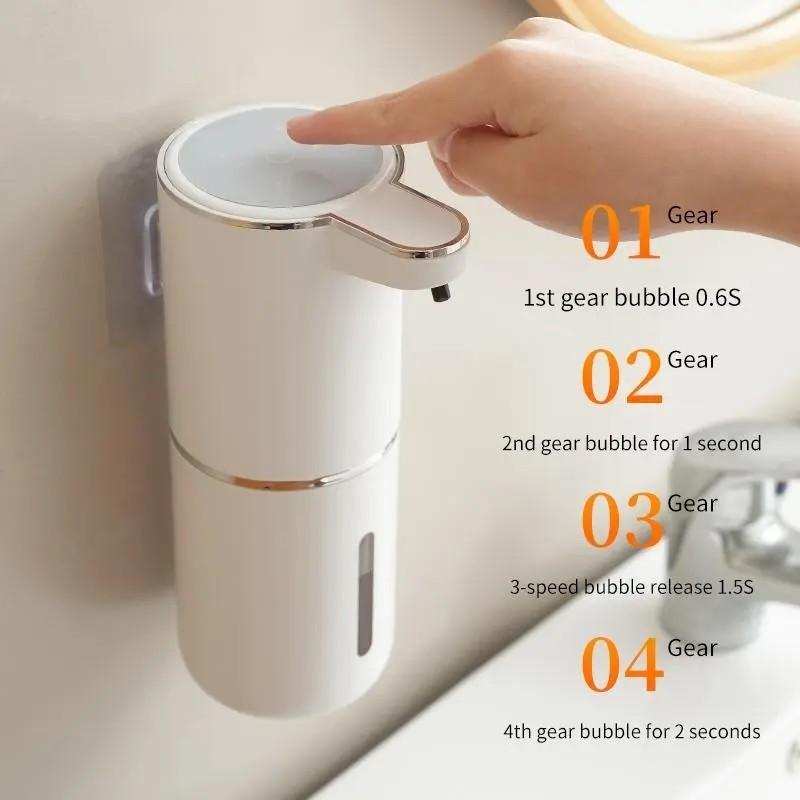 Automatic Wall-Mounted Soap Dispenser with Infrared Sensor, Foam and Hand Sanitizer Machine, USB Charging, Home Bathroom Hygiene Accessory