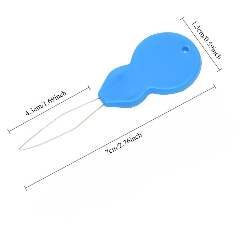 30-Pack in Mixed Colors，Thread a Needle Easily Even with Poor Eyesight! Colorful Gourd-Shaped Needle Threader, Plastic Tail Threader, Sewing Tool Must-Have