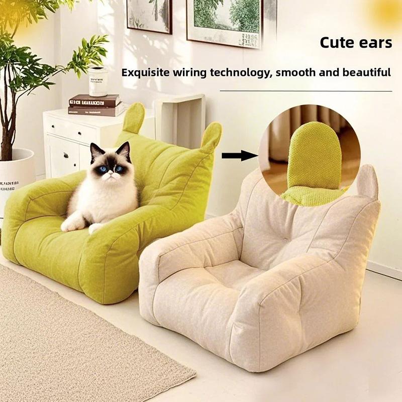 Pet Sofa Bed with Side Pockets, Adorable Cartoon Design, Detachable & Washable Furniture for Pets, Reusable Dog Cat Lounger, Shaped Beds Pet Sofa Bed with Side Pockets, Adorable Cartoon Design, Detachable & Washable Furniture for Pets, Reusable Dog Cat Lounger, Shaped Beds