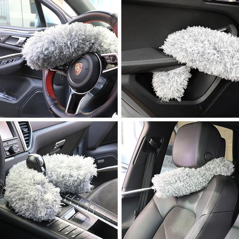 Adjustable & Bendable Microfiber Duster, Washable Reusable Corners Cleaning Tool for High Ceilings, Furniture, Cars, Sweeping Spider Webs Under Bed