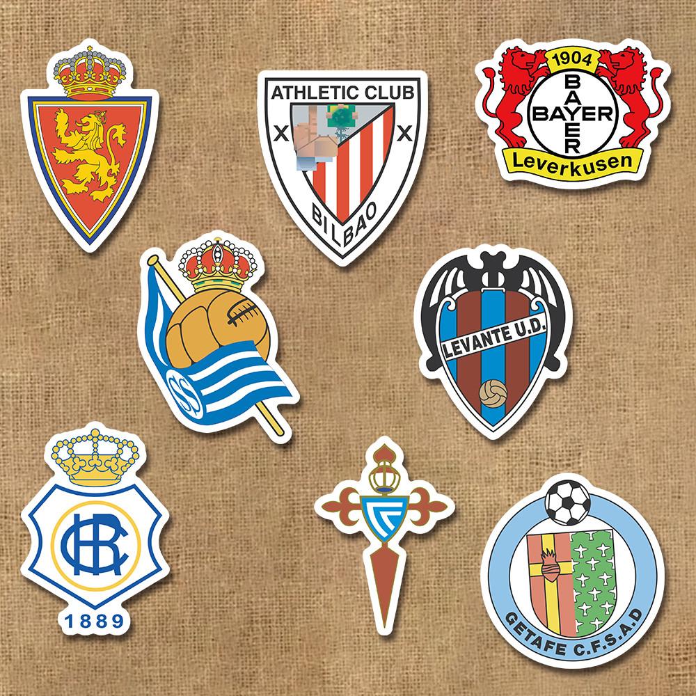 60 Sheets Football Team Logo Stickers, Sports Soccer Club Decals for Phone Case Laptop Water Bottle Decor
