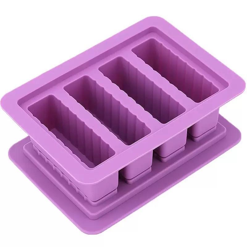 Silicone Butter Mold, Creative Rectangular Cake Soap Popsicle Mold, 3D Bread Tray, DIY Pudding Kitchen Tool, Reusable Ice Cube Mold