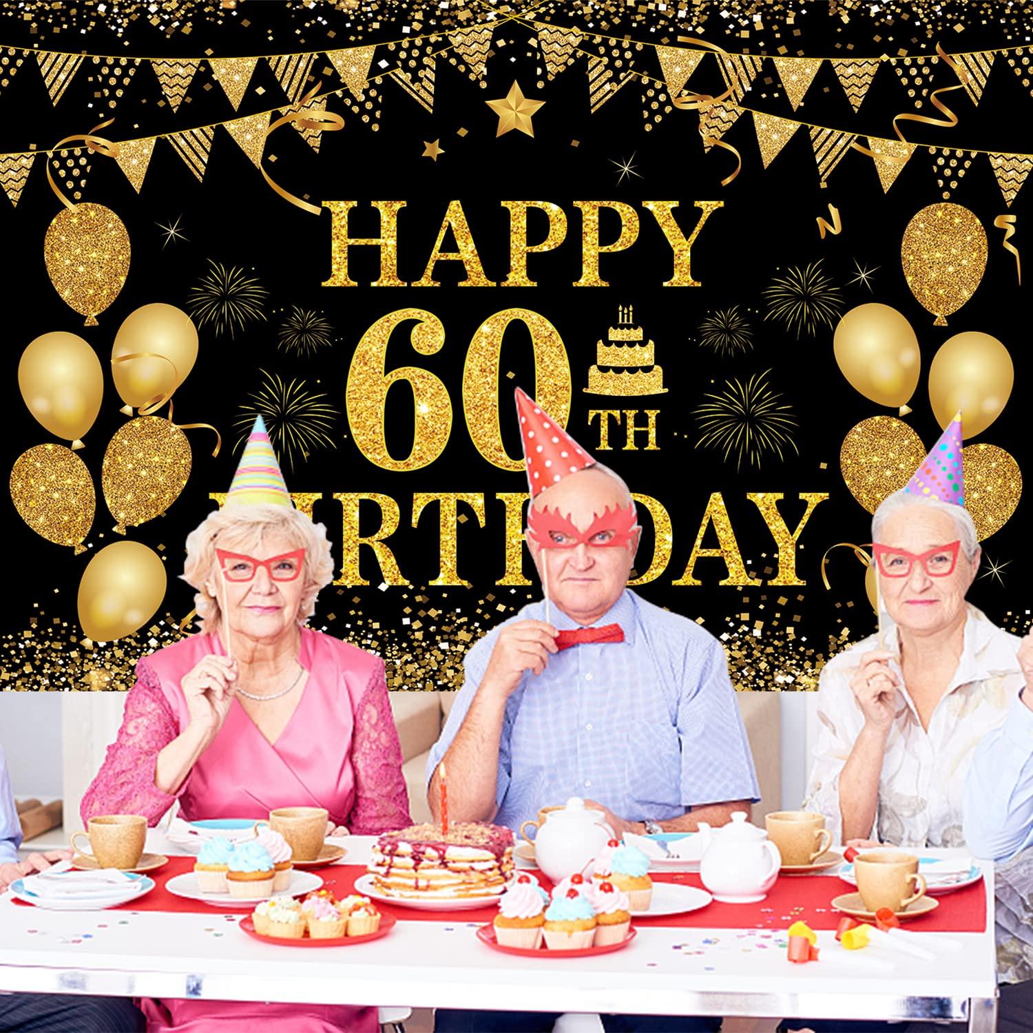 60th Birthday Backdrops, Birthday Banners, Birthday Party Decorations, Family Photo Backdrops