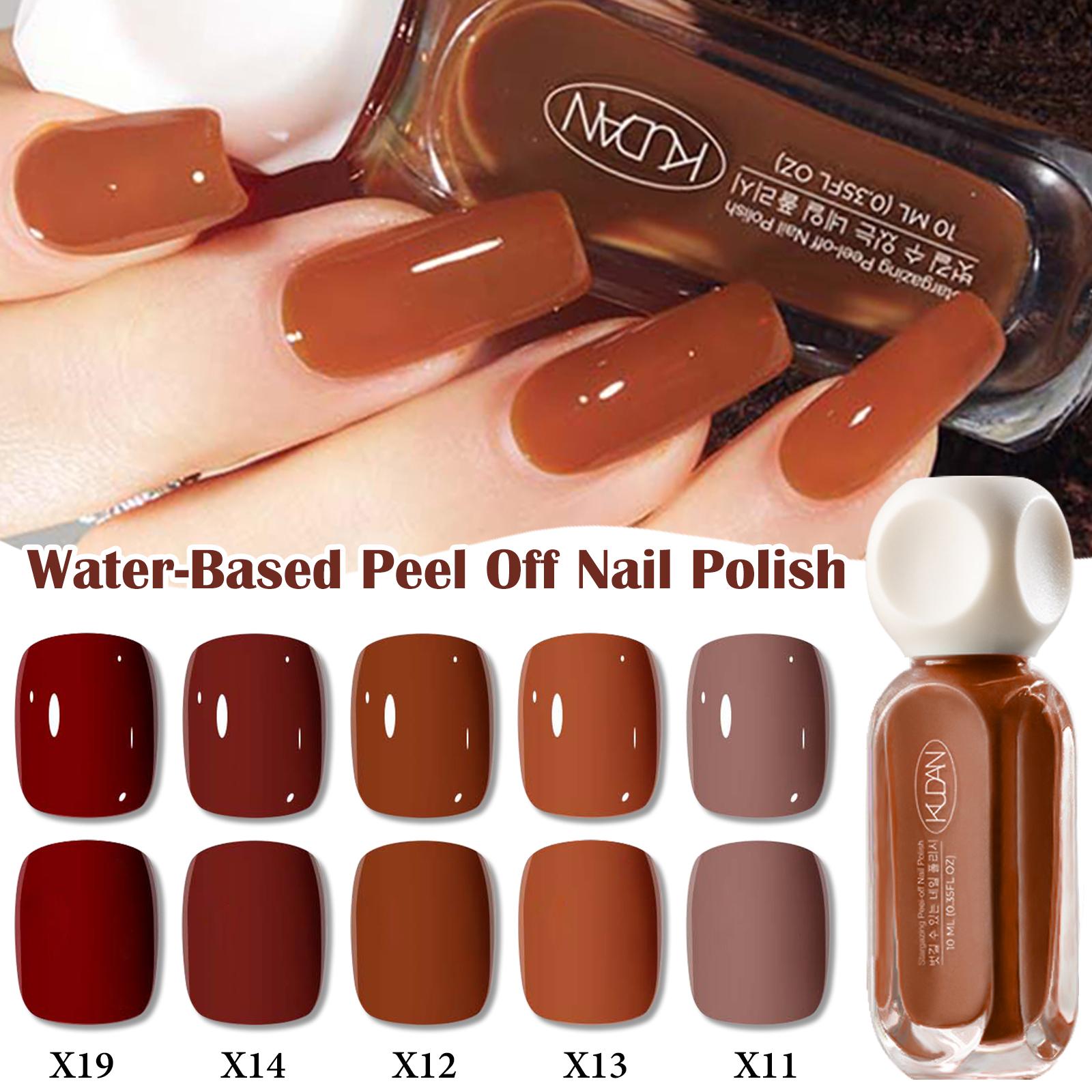 Quick Drying Nail Polish Set, 5Count/Set New Trendy Nail Polish Varnish, Alcohol-free|Odorless|No-bake|Water-Based|Peel-off|Easy-to-Apply|Multicolor, Suitable for Daily Nails & Festival Nails,Nail Art Supplies for Women & Girls, Nail Manicure