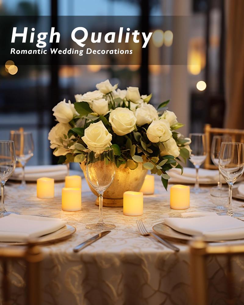 24 Flickering Flameless Votive Candles - 200+ Hour Battery  (Batteries Included)  -Operated LED Tealights for Weddings, Christmas, and Indoor-Outdoor Decor - Decorative Home Lighting christmas decor christmas hauls
