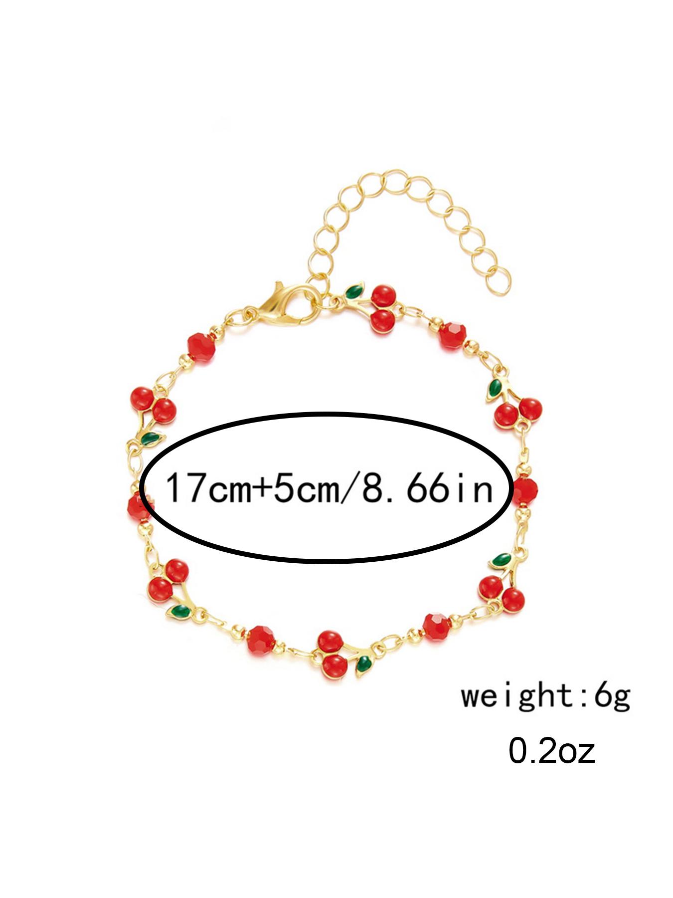 Cute Minimalist Cherry Bracelet, Stylish Fashion Jewelry for Every Occasion, Perfect Accessory for Women and Girls