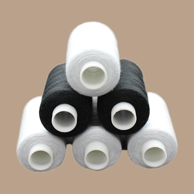 500 Yards Premium Black & White Sewing Thread for Crafting