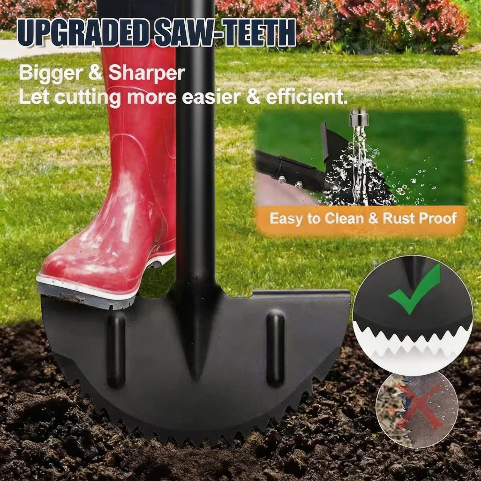 Manual Lawn Edger Tool, Semi-Circular Moon Shape Weed Cutter, Garden Yard Lawn Edge Trimmer, Gardening Border Cleaner, Essential Gardening Gear