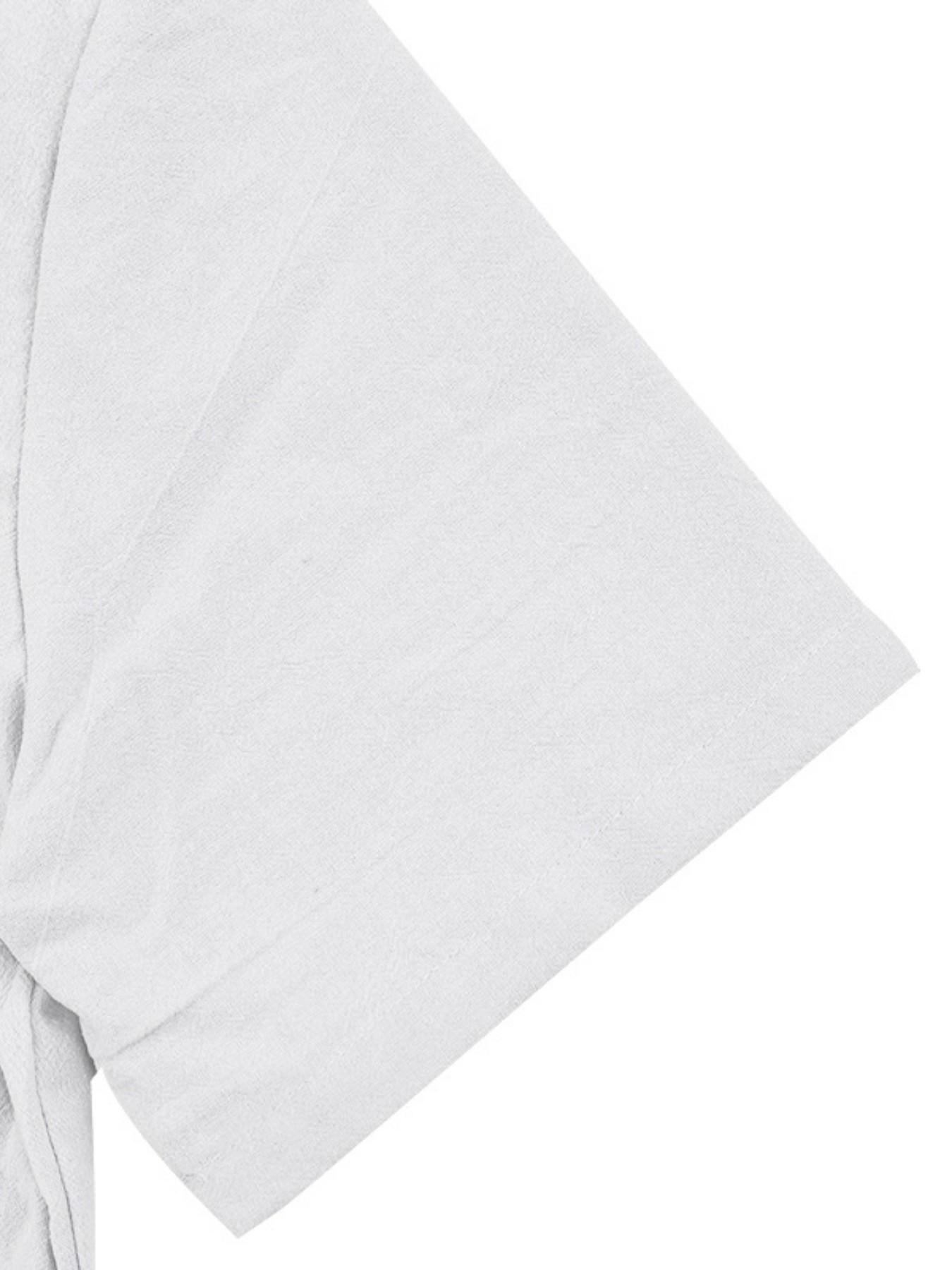 Men's Stand Collar Short Sleeve Shirt, Textured Half Button Front Chest Pocket Top, Breathable Casual Business Versatile Blouse