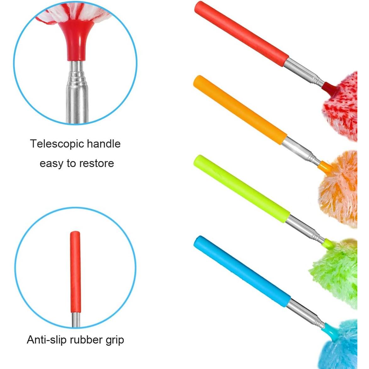 4 count, [Microfiber] Hand [Duster] [Washable] Microfibre Cleaning Tool Extendable [Duster]s for Cleaning Office, , , Air Condition
