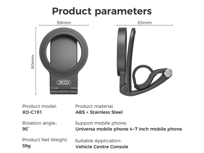 Magnetic Car Phone Mount, Hands Free Cell Phone Holder Clip Car Accessories fit iPhone 17 16 15 14 13 12 Pro Plus Max 95° Adjustable Car Phone Holder for Magsafe Phone Holders