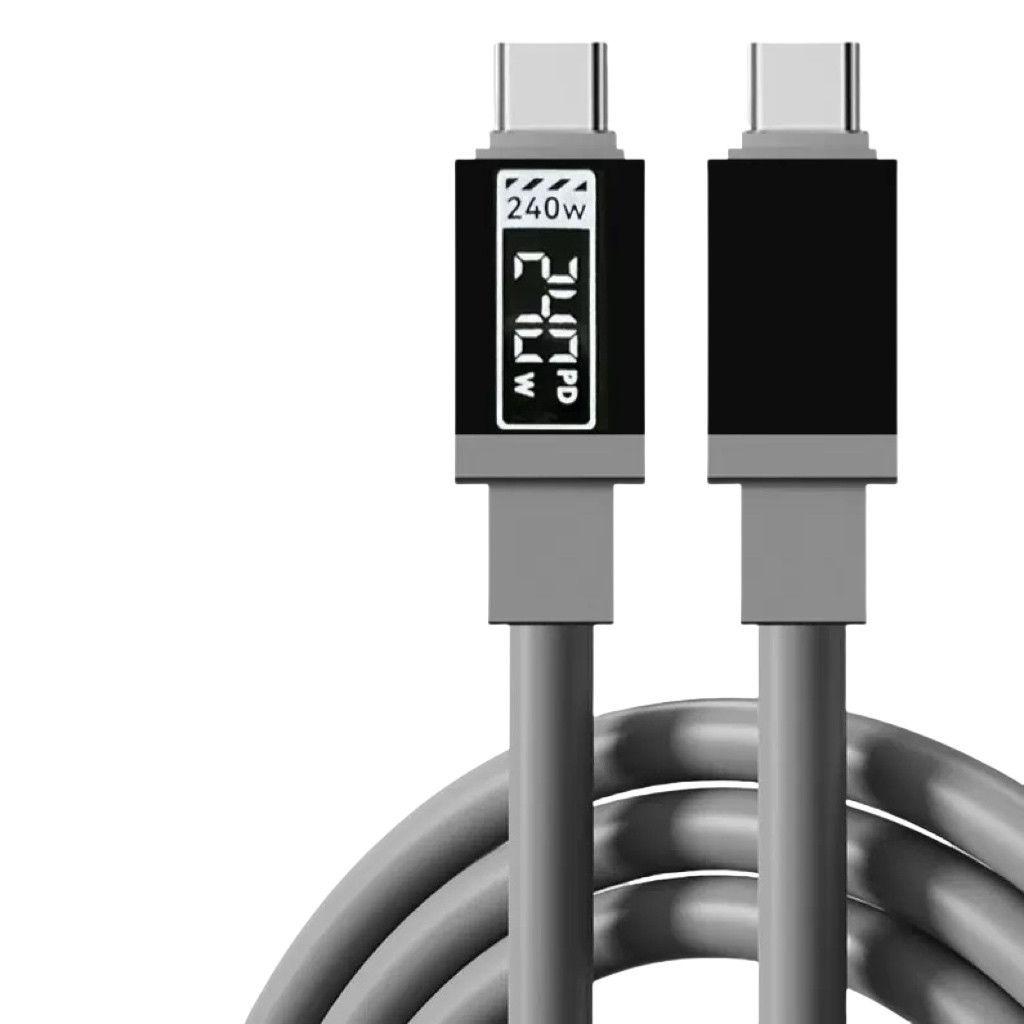 240w PD Fast Charging Cable, Dual Type-C Quick Charge Data Cable, Soft Silicone for Apple/samsung/huawei, Multi-Device Sync