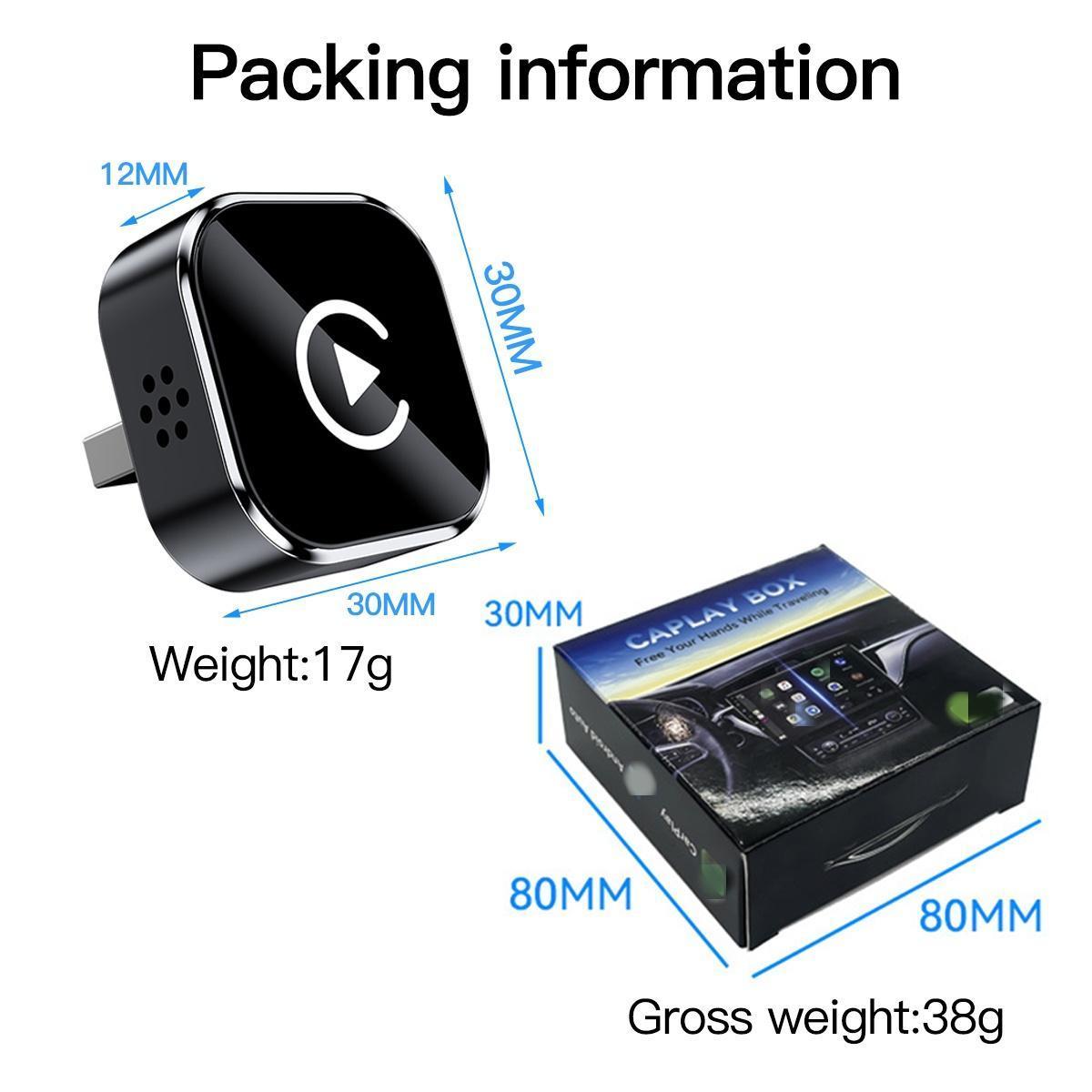 2026 New Upgraded CarPlay Wireless Adapter, for iPhone/Android, Instant Connection & Hands-Free Calling Feature