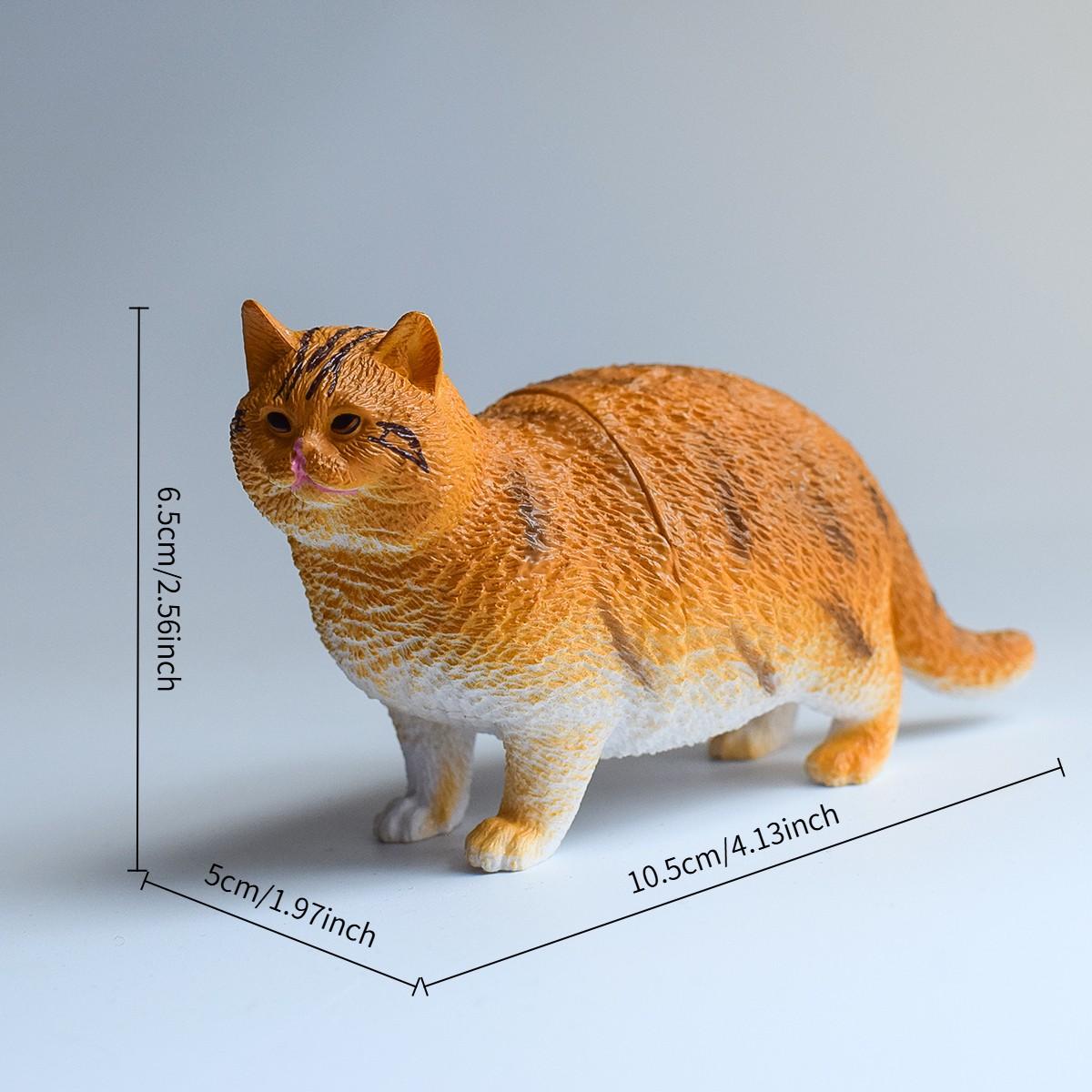 2 PVC Replica Cat and Corgi Dog Models, Cute Healing Pet Decor, Desktop Ornament, Birthday Gift, Festival Photography Props