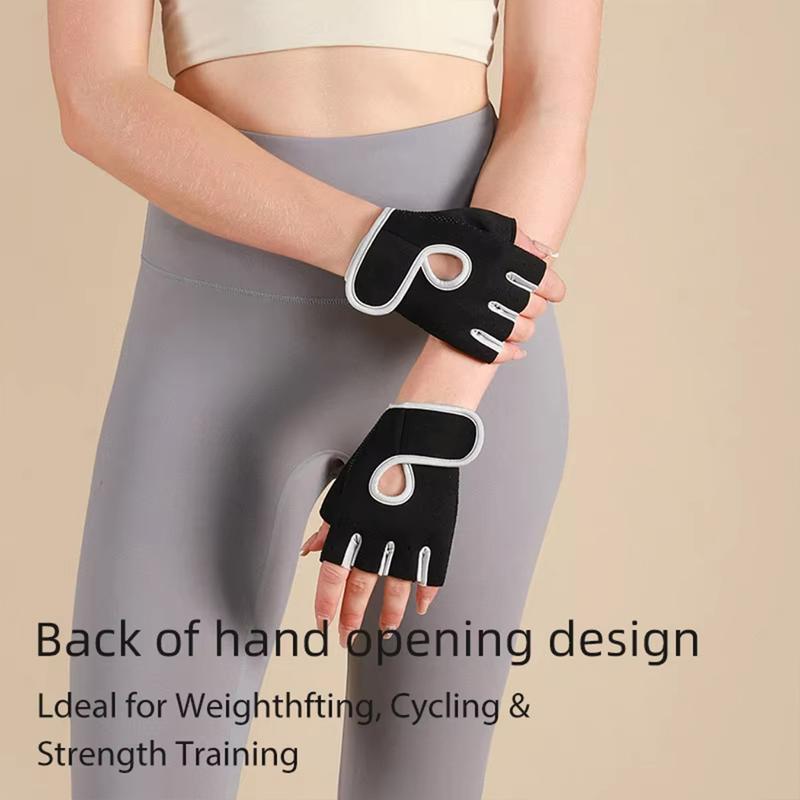 Breathable Half-Finger Fitness Gloves, Anti-Slip Silicone Padding, Ideal for Cycling, Weightlifting, Strength Training, Sports Gear