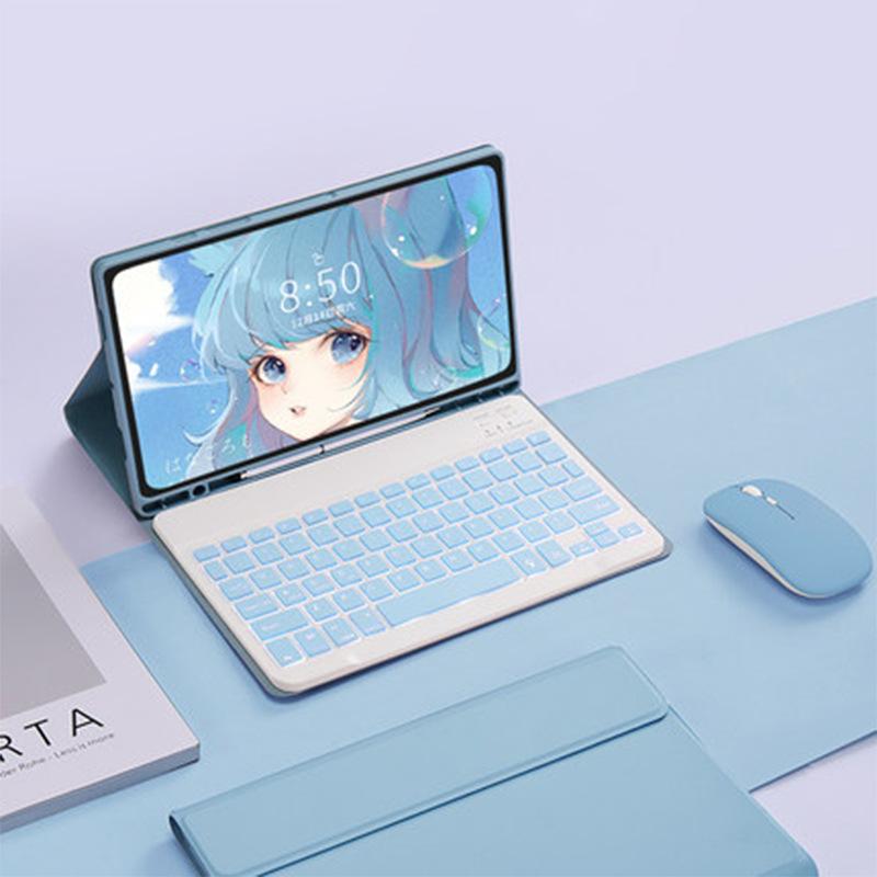 Backlit Keyboard Mouse Combo for Samsung Galaxy Tab S10/s9/s8/s7/s6lite/a9/a8, Detachable Rechargeable Touchpad Keyboard, Pen Holder Included