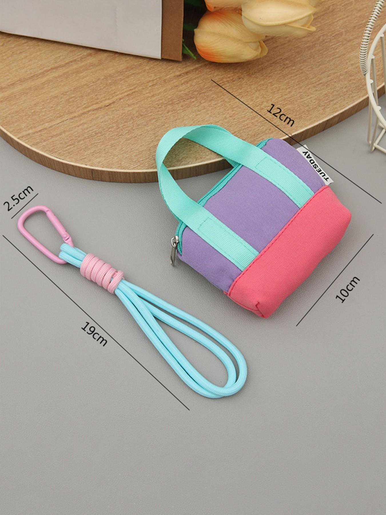 Dopamine Mini Handbag Headphone Case Organizer, Headphone Storage, Data Cable Protection Pouch, Coin Card Holder for Everyday Use