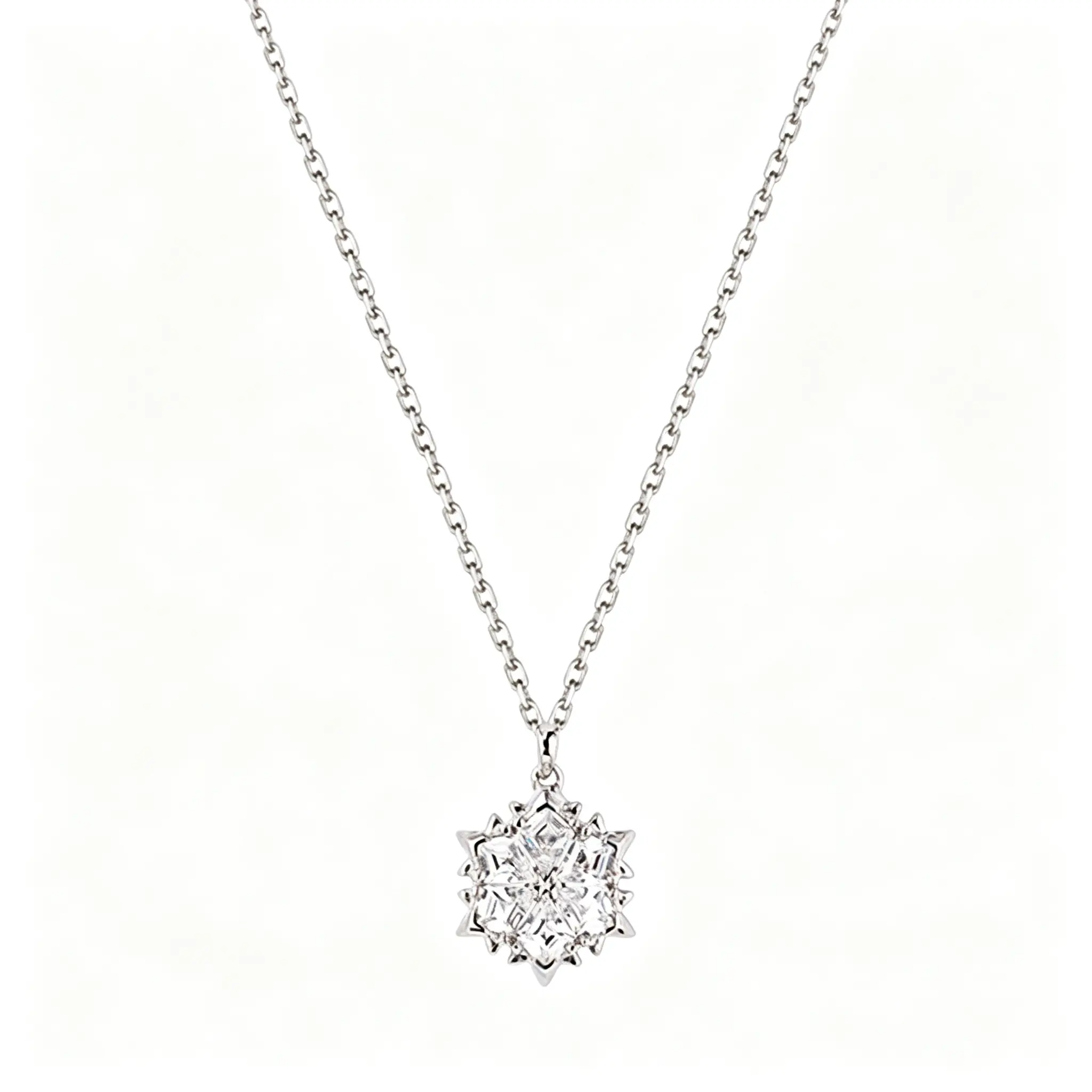 Snowflake Necklace for Women: Lightly Luxurious, Exquisite, Sparkling Diamond Collarbone Chain – Unique Design with a Sophisticated Feel, Perfect as a Festive Gift for Your Girlfriend