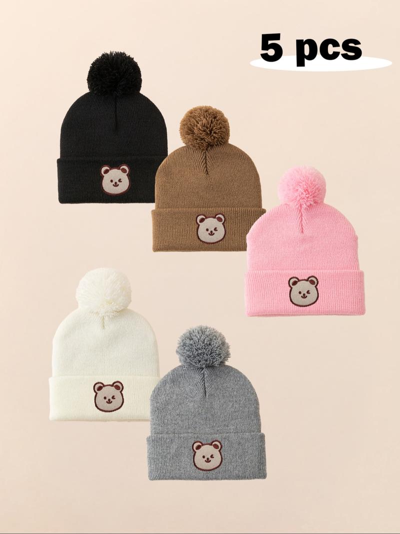 Knitted Hat for Newborns & Toddlers, Warm Winter Beanie for Outdoor Use, Casual Style Daily Commute Cap, Suitable for Fall & Winter, Bonnet