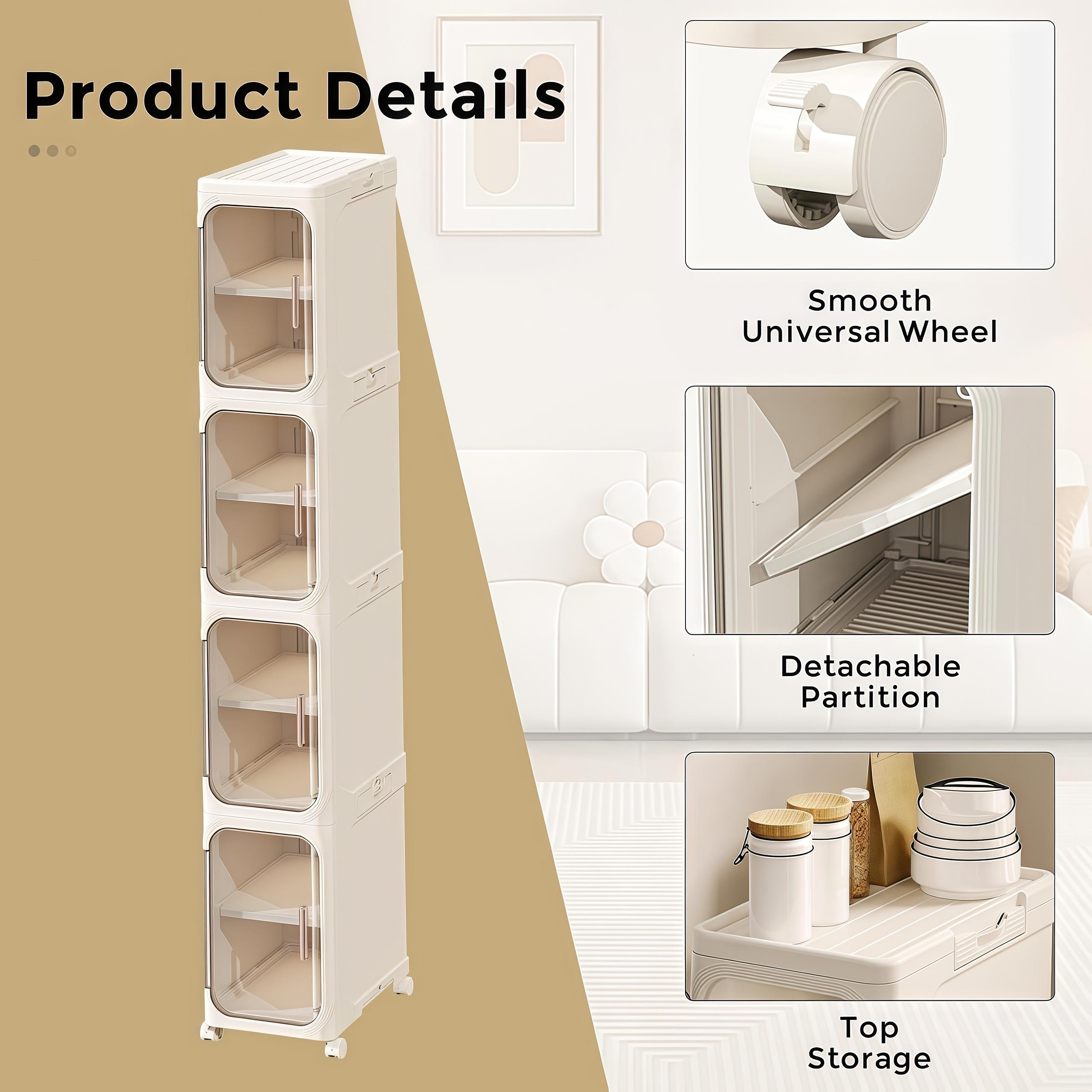 UFORU Narrow Storage Cabinet with Doors Space-Saving Magic! Storage Kitchen Cabinet with Adjustable Shelf Cabinet UFORU Narrow Storage Cabinet with Doors Space-Saving Magic! Storage Kitchen Cabinet with Adjustable Shelf Cabinet
