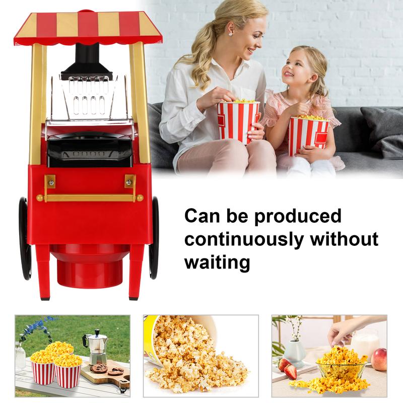 Oyajia Air Popper Popcorn Maker 1400W - Home Hot Air Popcorn Machine, Healthy & Fat-Free, Easy To Clean & Use, Best For Movie Night, Parties, Kids Birthday Party Favorites, BPA-Free, Durable Build, Compact Design, Oil-Free, Ideal for Family Movie Nights