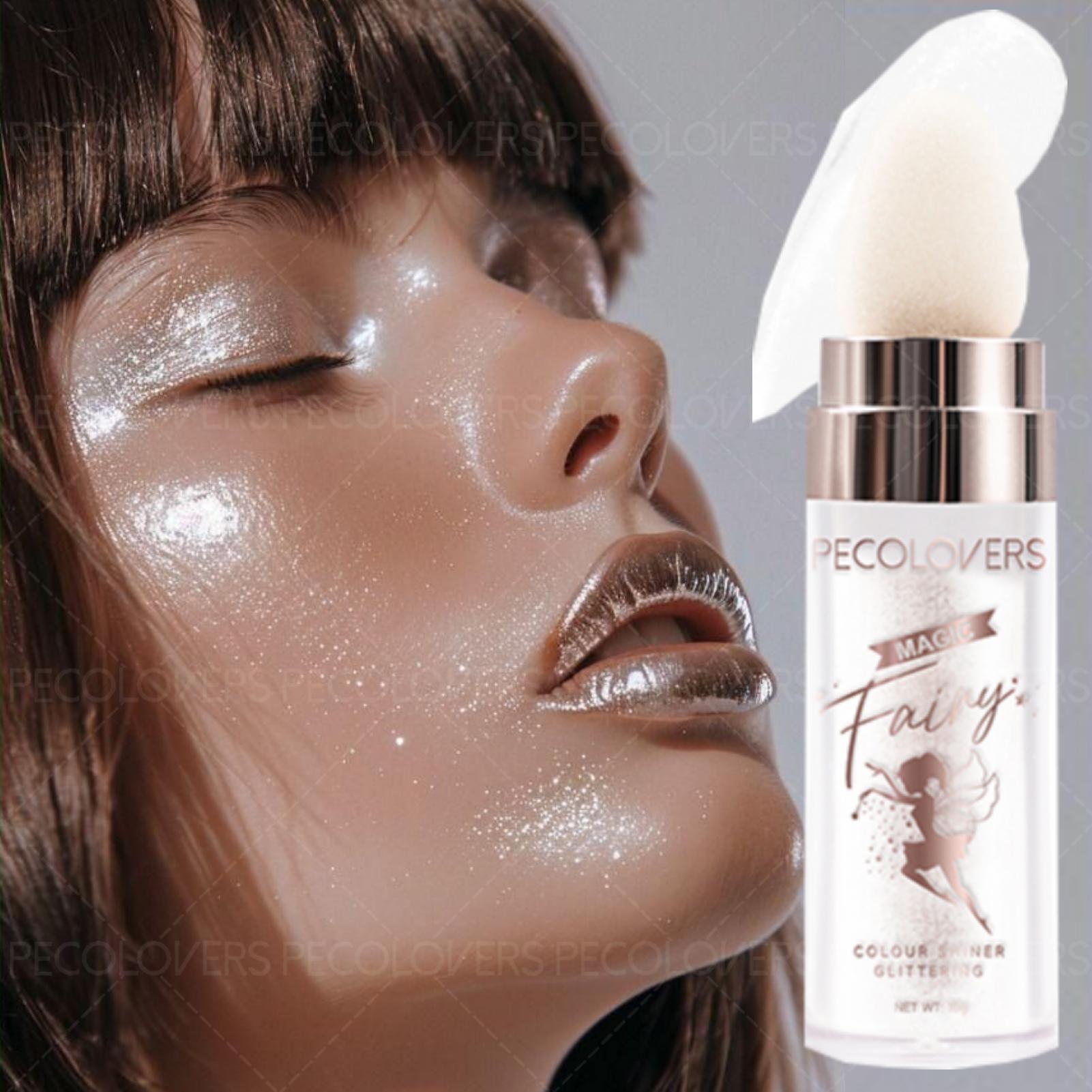 1PC Shimmer Fairy Powder White Purple Blue Loose Highlighter Face Body Glitter Wand Makeup Bronzer Illuminator Cosmetic