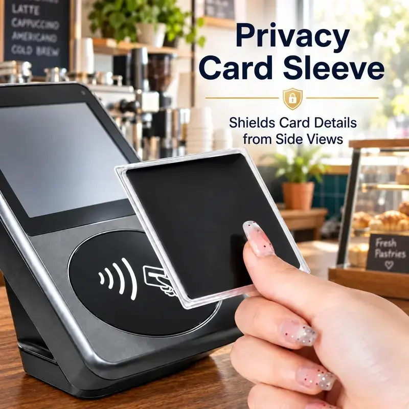 Anti-Spy Privacy Card Sleeve, Protective Card Holder with Privacy Film for Credit, Debit & Bank Cards,Organiser,Fitting