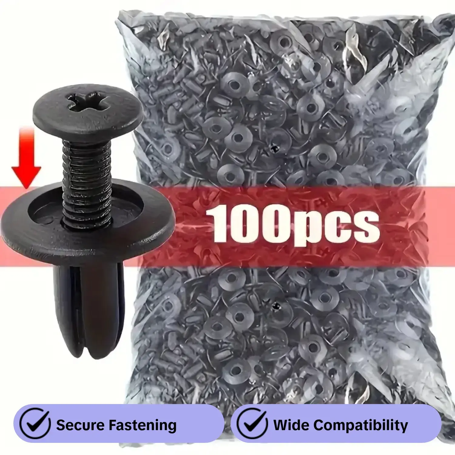 Durable Plastic Rivet Fasteners with Screws, Easy Installation Automotive Car Bumper and Mudguard Clips for Toyota Ford Kia Nissan Yamaha Car Accessory Automotive Accessories