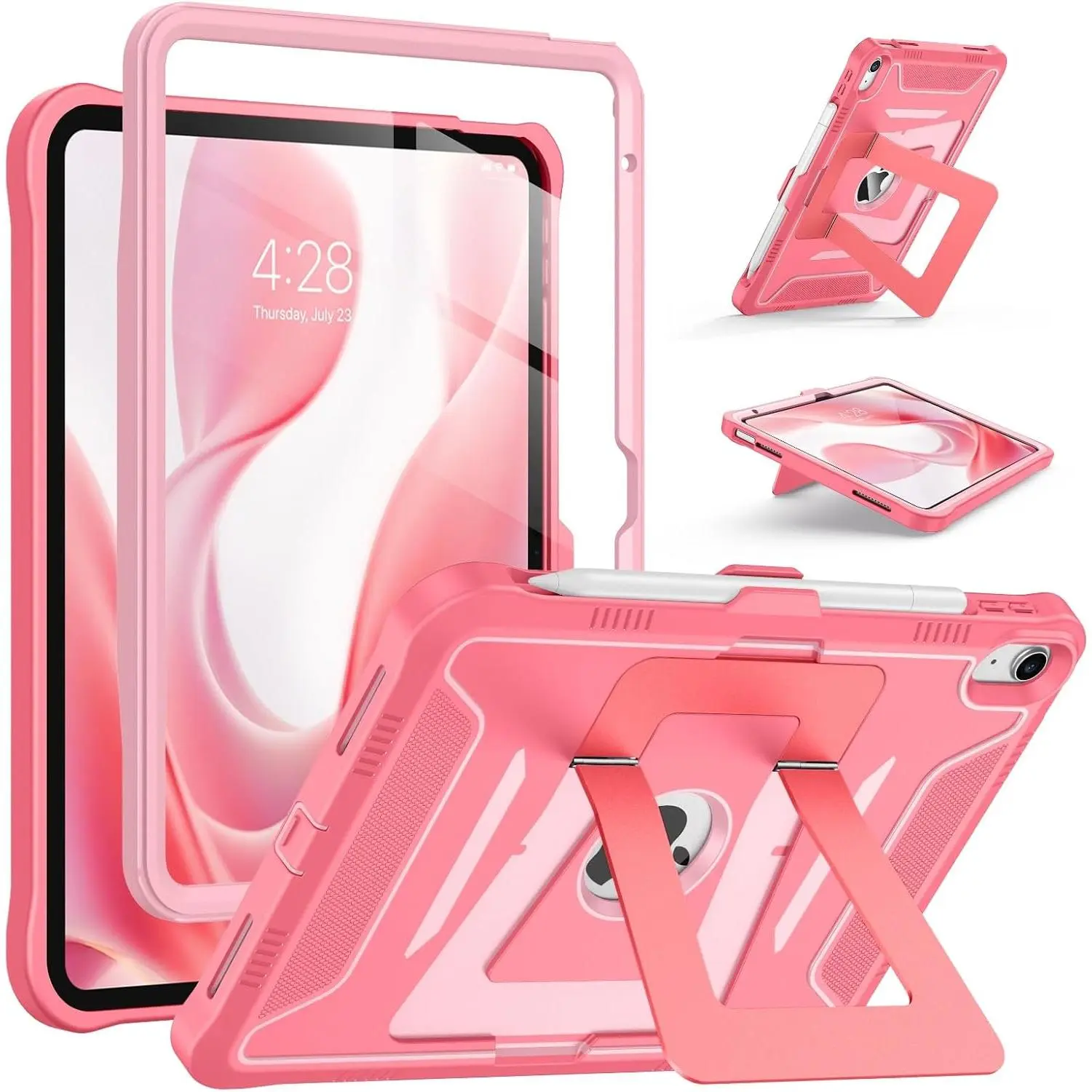 Rugged Case for iPad (A16) & 10th Generation with Screen Protector