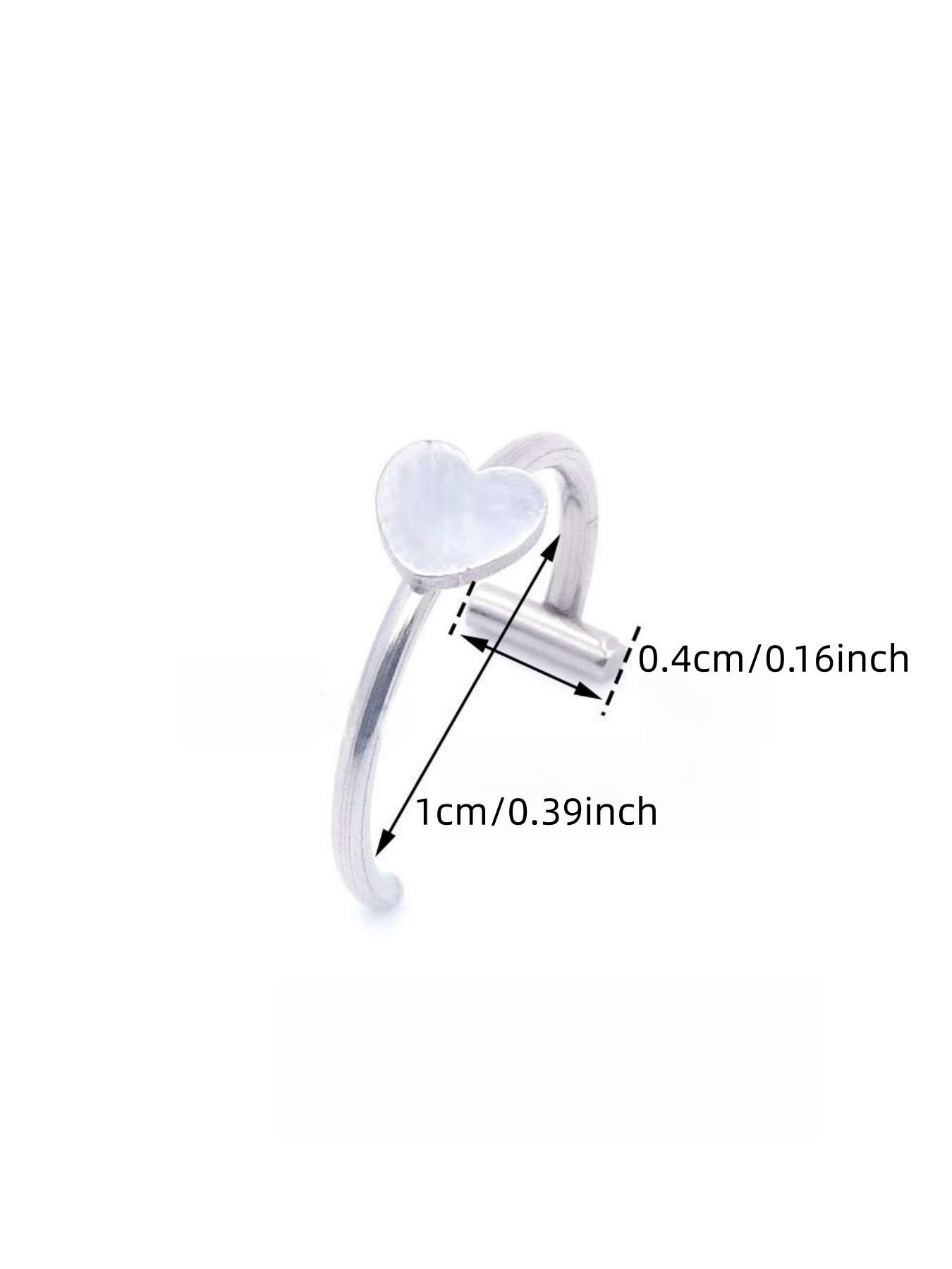 3pcs Heart Cross Star Fake Lip Ring Set – No Piercing Clip On Lip Labret, Adjustable Non-Pierced Lip Cuff, Pain-Free Alternative Lip Jewelry for Women, Trendy Singles Day Valentine's New Year Gift