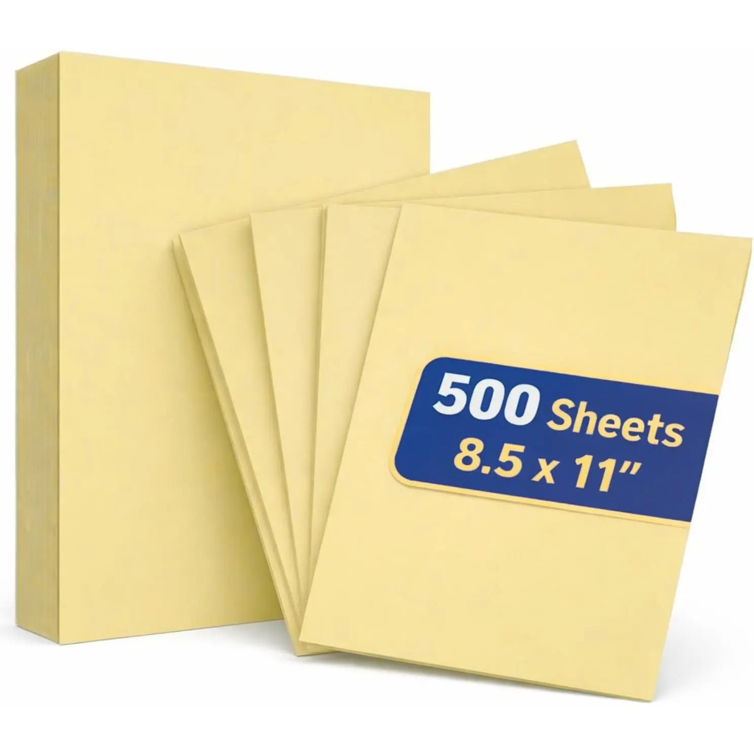 Yellow Copy Paper, Colored Printer Paper 8.5 x 11 Inch Letter Size, 20lb, 500 Sheets