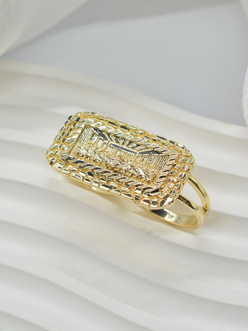 Men's Fashion Hip-Hop Dollar Bill Ring Set, Hollow Out Design, Perfect Gift for Men, Ideal for Daily Wear & Special Occasions