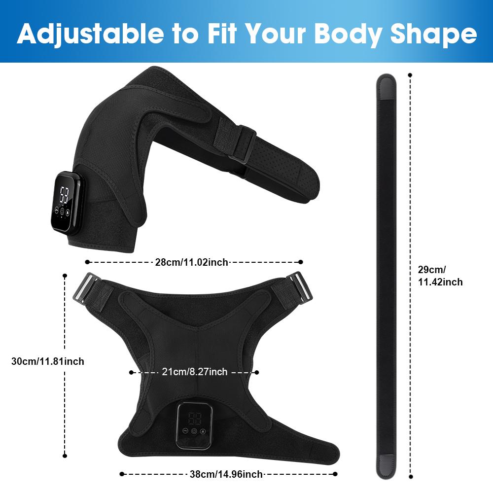 Shoulder Heating Massager, Cordless 3 Vibration Modes, 3 Heat Settings, Adjustable Heating Temperature, Large Shoulder Wrap, Left & Right Shoulders, Rotator Cuff Heating Pad, Christmas Gift Shoulder Heating Massager, Cordless 3 Vibration Modes, 3 Heat Settings, Adjustable Heating Temperature, Large Shoulder Wrap, Left & Right Shoulders, Rotator Cuff Heating Pad, Christmas Gift