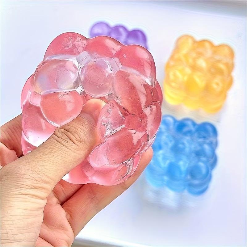 Super Soft Ice Transparent Grape Shape Squeeze Toy, Stress Relief Fidget Toy, Small Muscle Skill Building, Slow Rise Simulation Fruit, Stress Relief Gadgets