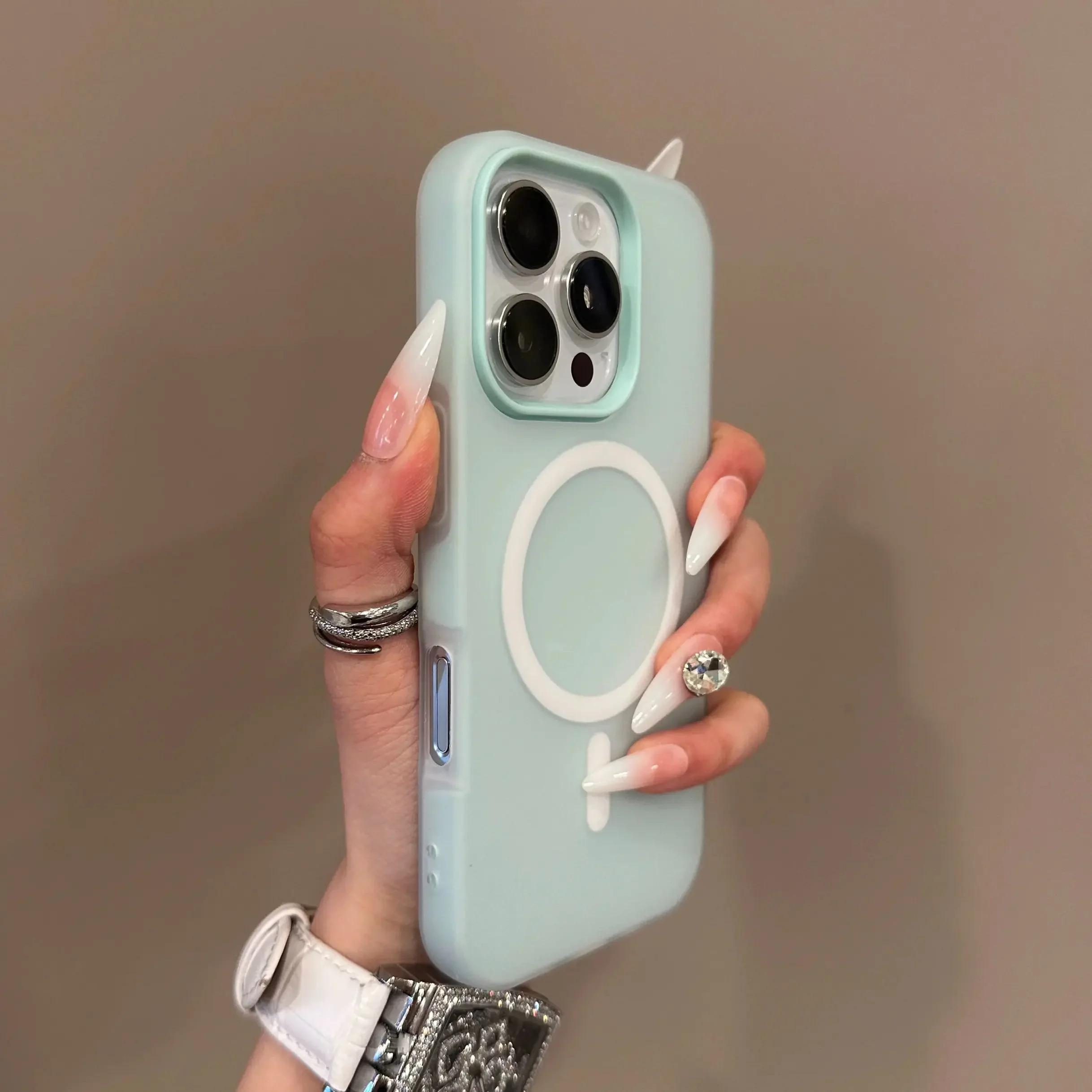 Aesthetic Full-Coverage Protective Shockproof Case for Apple iPhone 17/Air/16/XR/11/12/13/14/15 Plus Pro Max/PLUS Unisex Stylish & Elegant Premium Magnetic Jelly Dual-Layer Phone Case