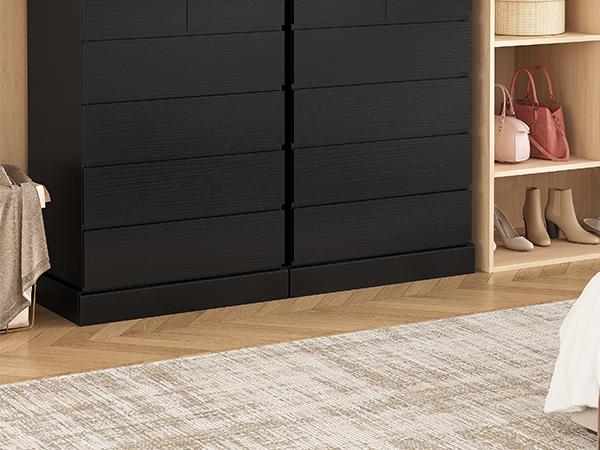 Hasuit 6 Drawer Dresser for Bedroom, Tall Chest of Drawers Storage Organizer for Closet, Modern Clothes Storage Tower with Ample Storage Space