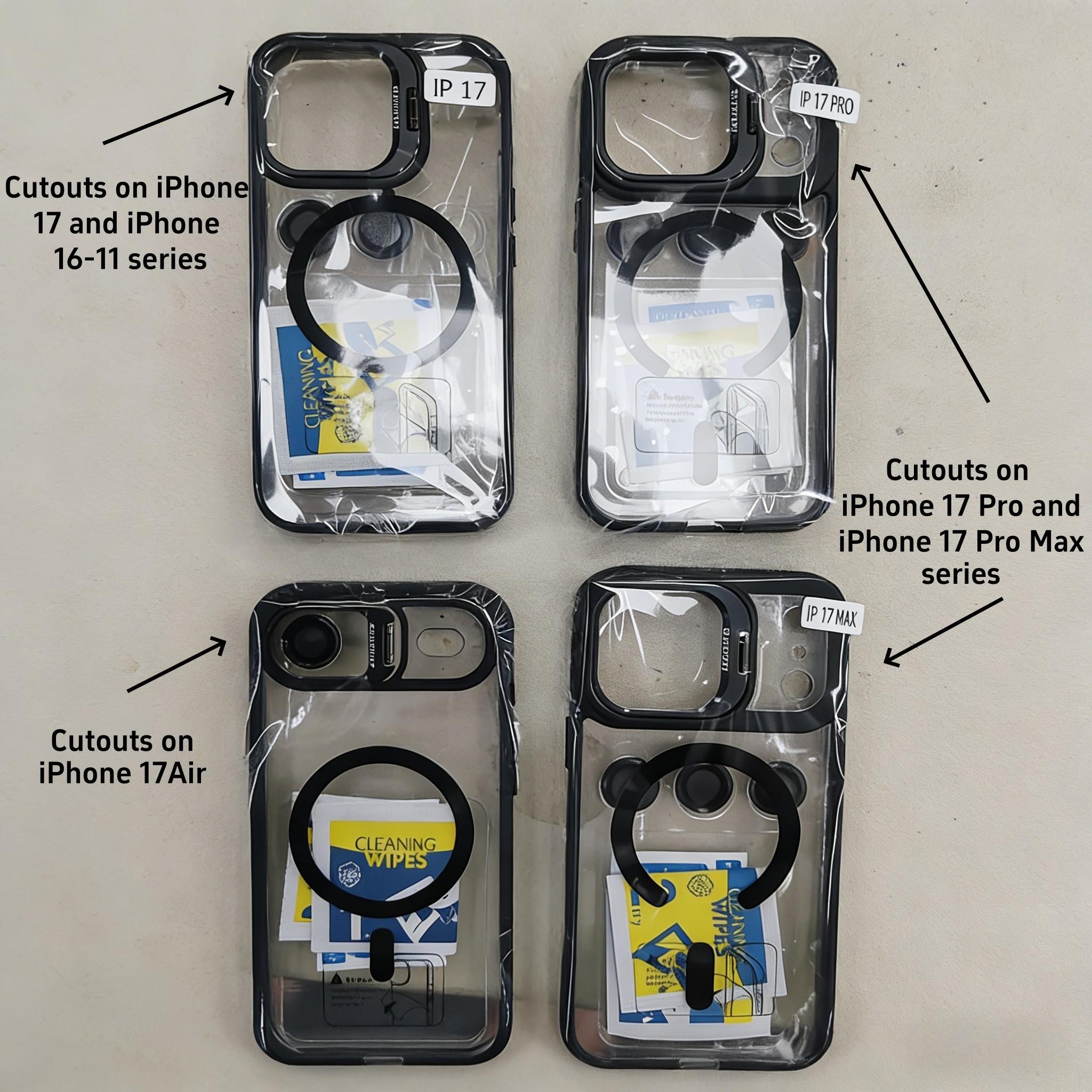 Lanyard Camera Bracket Holder Magnetic Protective Case for iPhone 17/16/15/14/13/12 Pro Max, 17 Pro, 17 Air, 16/15 Plus/Pro and 14/13/12/11, comes with Matching Lens Glass Screen Protector and Wrist Strap