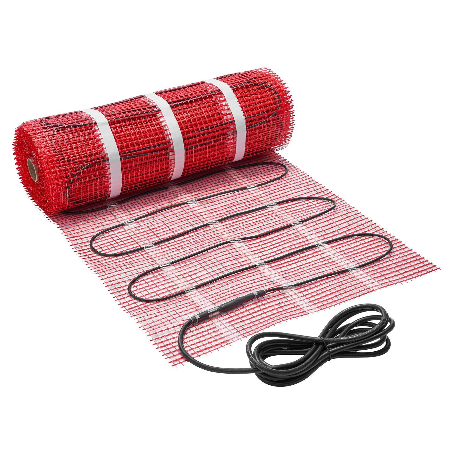 VEVOR 70 sqft Self-Adhesive Mesh Floor Heating Mat System, 120V Electric Radiant Heated Floor System, with Smart Control Thermostat & Alarm, Easy Installation for Tile, Stone, Vinyl VEVOR 70 sqft Self-Adhesive Mesh Floor Heating Mat System, 120V Electric Radiant Heated Floor System, with Smart Control Thermostat & Alarm, Easy Installation for Tile, Stone, Vinyl
