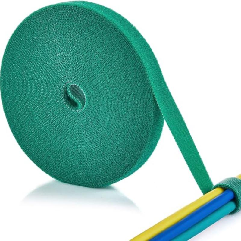 Reusable Multi-Color Velcro Strips, 3m/11.8ft Dual-Sided Adhesive Tape, 0.31 Inch Wide Nylon Cable Organizer